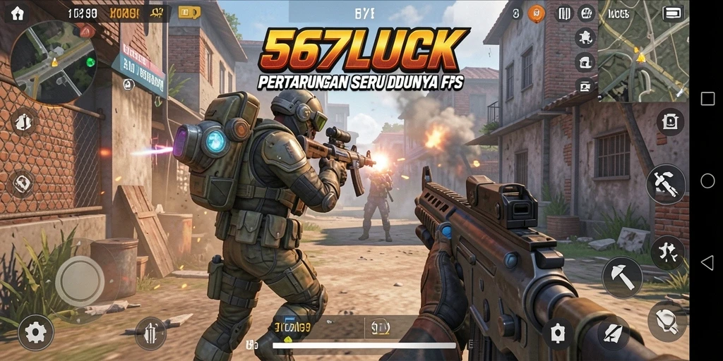 Tangkapan layar gameplay seru 567LUCK dengan aksi FPS mendebarkan.