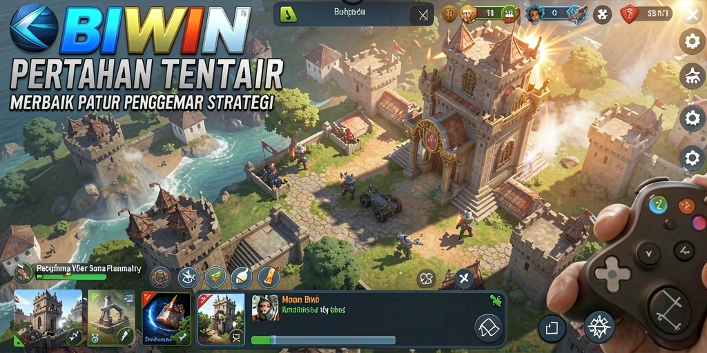 Tangkapan layar gameplay mendebarkan dari BIWIN Tower Defense.