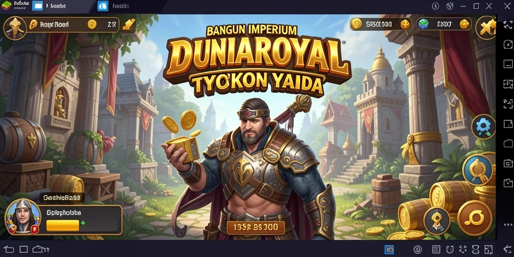 Tampilan gameplay DUNIAROYAL yang seru dan mendebarkan.