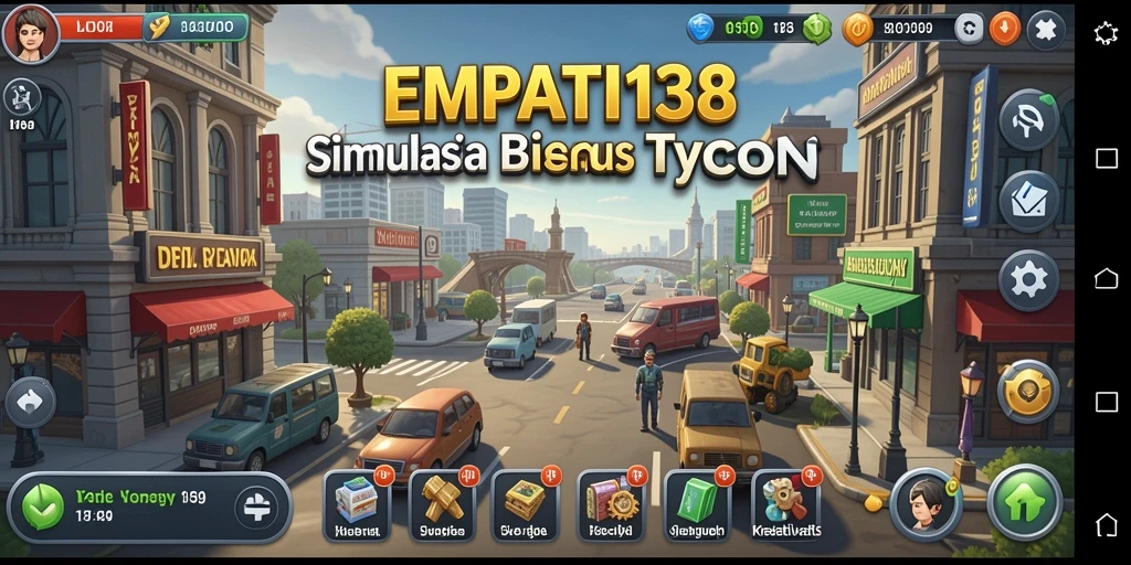 Gameplay EMPATI138 menampilkan inovasi dan strategi dalam simulasi bisnis Tycoon.