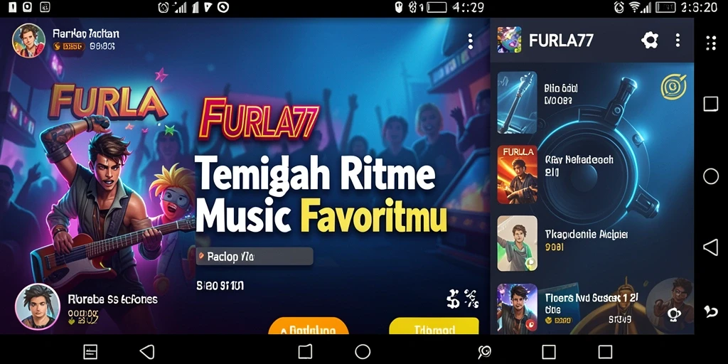 Tampilan gameplay FURLA77 yang menakjubkan saat memainkan musik favorit.
