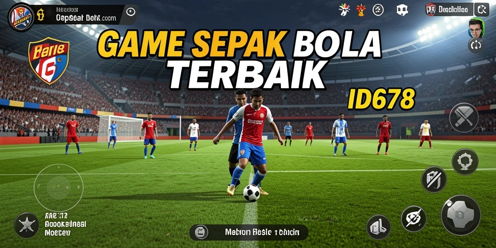 Tampilan gameplay berdarah-darah di ID678 dengan aksi sepak bola nyata.