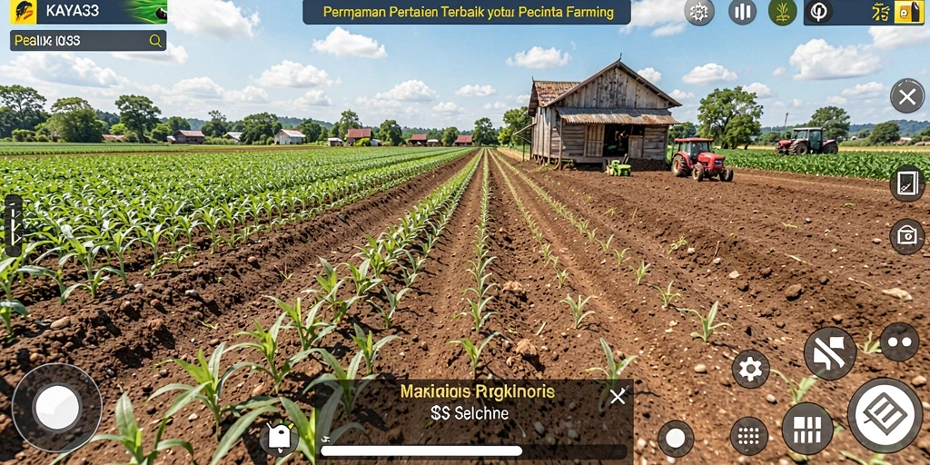 Tampilan gameplay KAYA33 dengan suasana pertanian yang menarik.