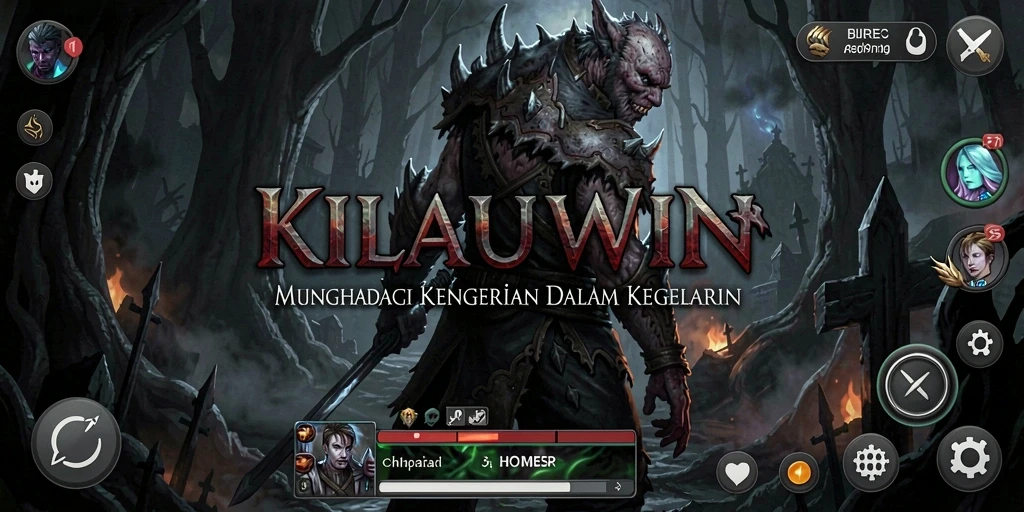 Tampilan gameplay KILAUWIN yang mencekam dan menakutkan.