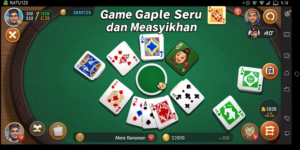 Screenshot gameplay Gaple yang seru dan mengasyikkan di RATU123.