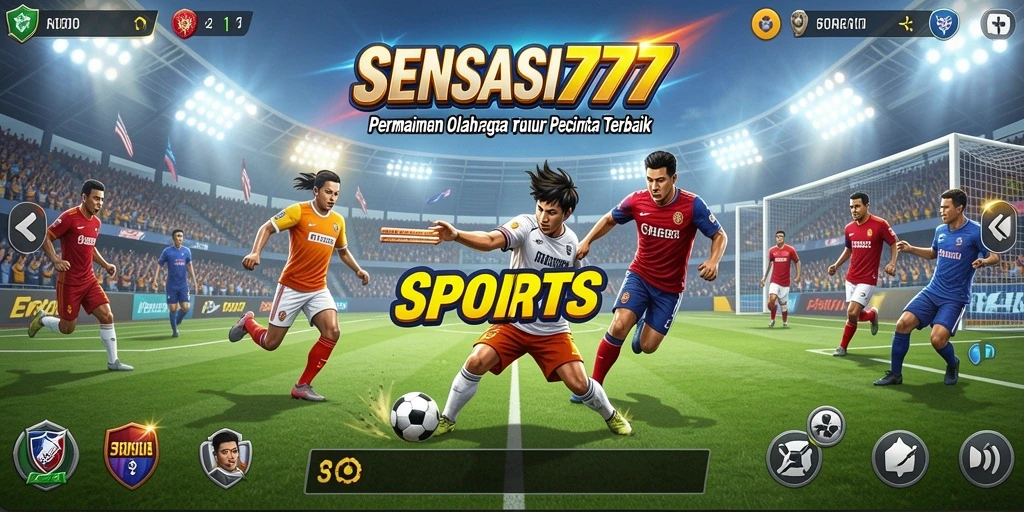 Tangkapan layar gameplay SENSASI777 yang menunjukkan aksi seru olahraga.