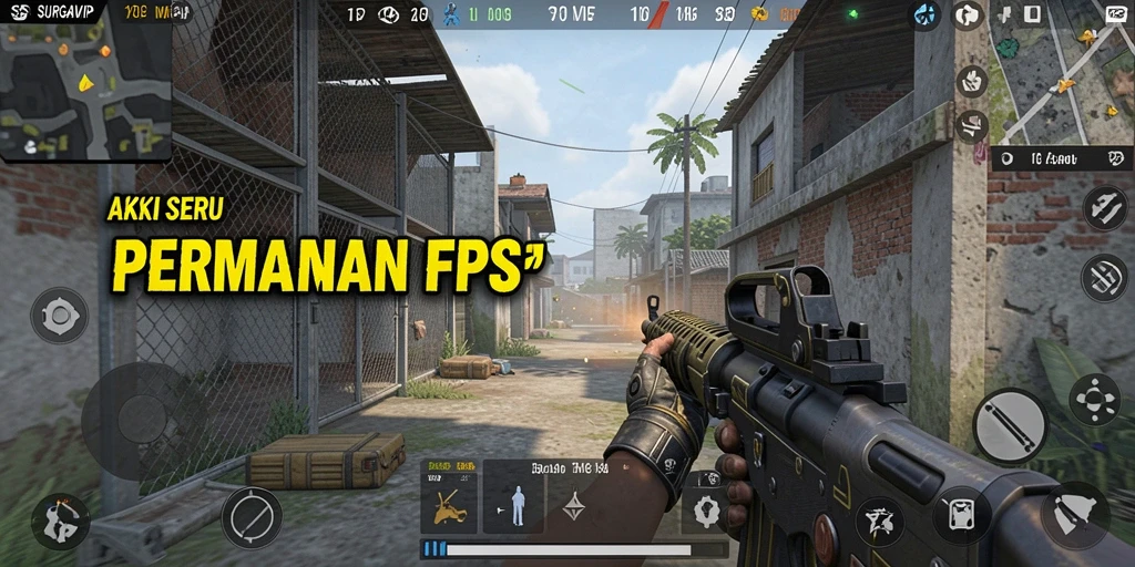 Tampilan gameplay SURGAVIP yang intens dan mendebarkan.