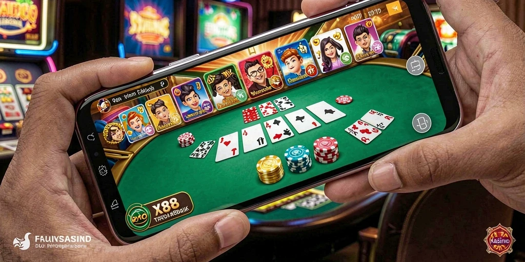 Tampilan menarik dari gameplay X88 saat bermain Kasino.